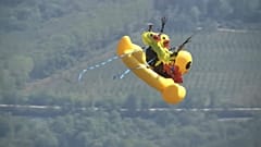 Riesenente und Harry Potter - Phantasievolles Paragliden 