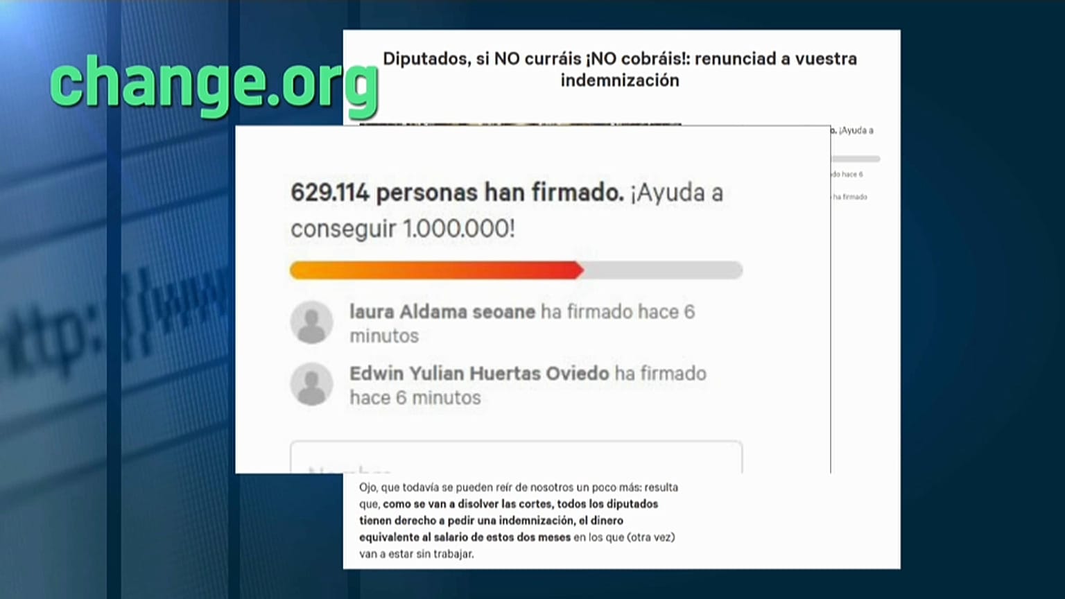 Más de medio millón de españoles exigen a los políticos que no cobren “si no hacen su trabajo”