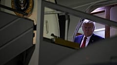 Donald Trump a su llegada al aeropuerto JFK de Nueva York