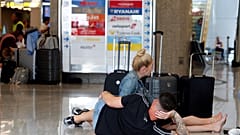 Passengers are seen at Mallorca Airport 