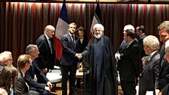 دیدار روحانی و ماکرون در حاشیه نشست مجمع همگانی سازمان ملل در نیویورک
