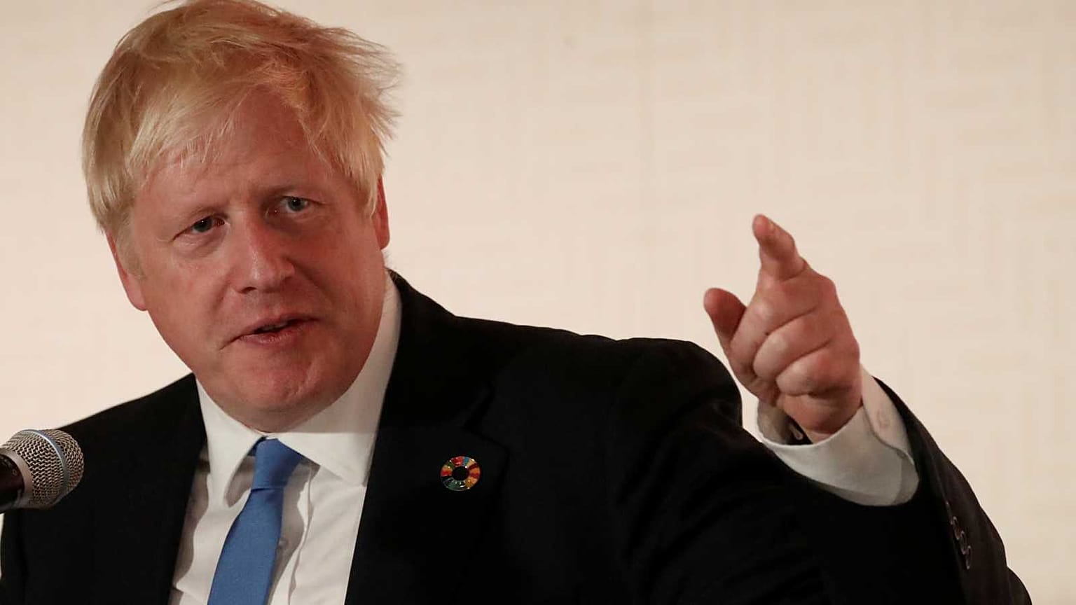 Archive. Le Premier ministre britannique Boris Johnson, après le sommet des Nations Unies sur le climat, New York, le 23 septembre 2019.