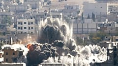 ABD önclüğündeki Koalisyon güçlerinin Kobani'ye düzenlediği hava saldırısı