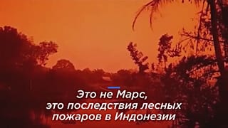 Небо в Индонезии стало ярко-красным от пожаров