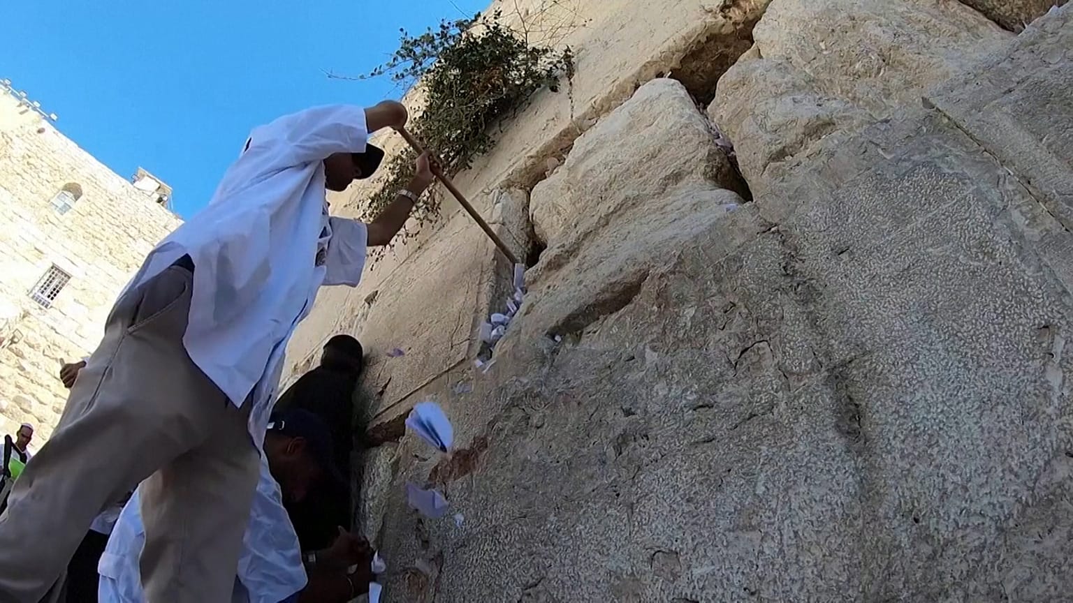 Cleaning operation at Western Wall in Jerusalem 