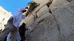 Cleaning operation at Western Wall in Jerusalem 