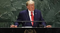 Le président américain Donald Trump, à la tribune de la 74e session de l'Assemblée générale des Nations unies à New York, le 24 septembre 2019.
