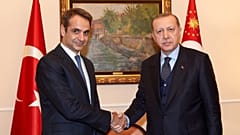 Ο Κυριάκος Μητσοτάκης και ο Ρετζέπ Ταγίπ Ερντογάν (αρχείου)
