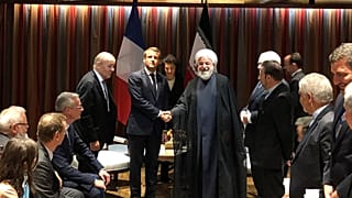 Macron ile Ruhani ile New York'ta görüştü.