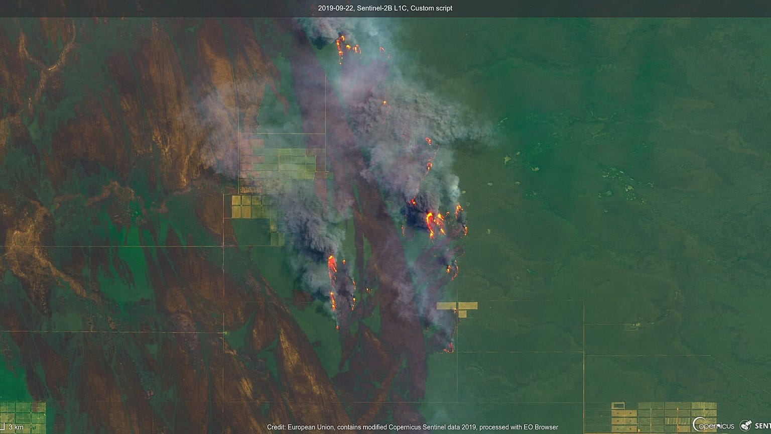 Uno de los incendios que afecta a la región