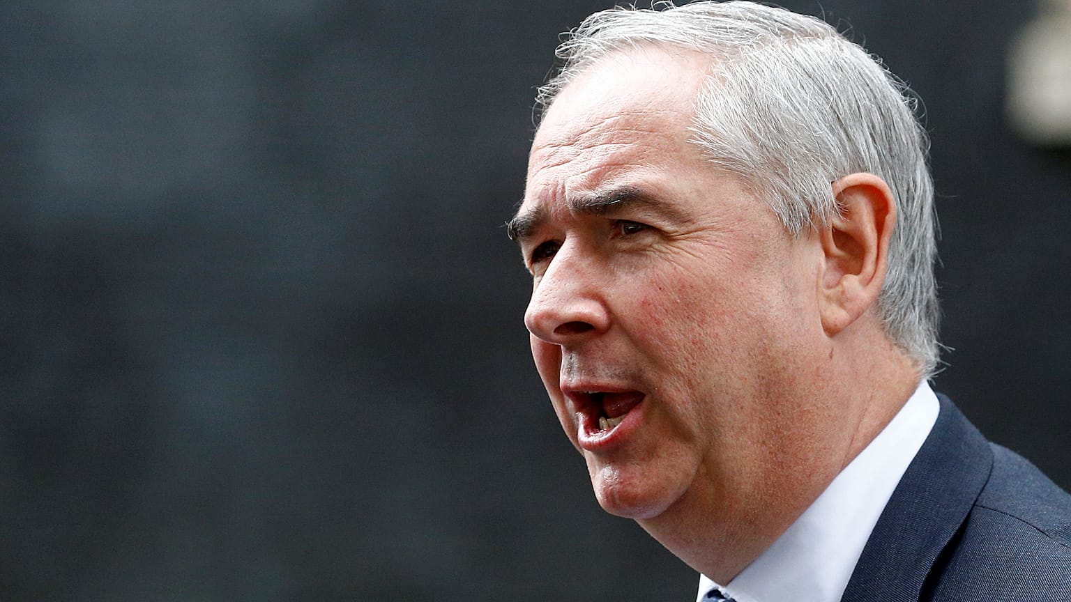 Britain's Attorney General Geoffrey Cox is seen in Downing Street in London, Britain September 25, 2019. 