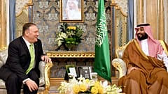 ولي العهد السعودي محمد بن سلمان خلال لقائه بوزير الخارجية الأميركية مايك بومبيو الأسبوع الفائت (جدة) 