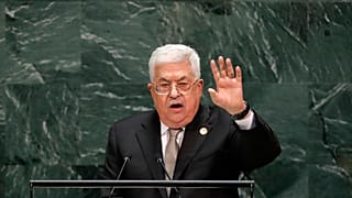 الرئيس الفلسطيني محمود عباس خلال إلقاء كلمته أمام الجمعية العامة للأمم المتحدة 26 سبتمبر 2019