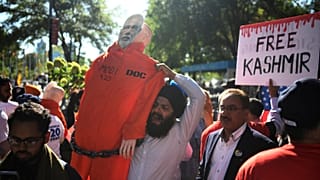 Demonstrators hold 'Stand with Kashmir' protest outside UN building in New York
