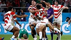 Japan were jubilant as the final whistle secured their huge Rugby World Cup upset