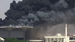 Fuego en la estación del AVE a La Meca