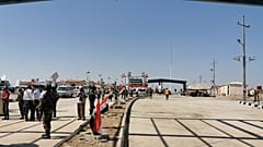 صورة للمعبر القائم-البوكمال الحدودي بين العراق وسوريا