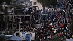 Unruhen nach Brand im Migrantenlager auf Lesbos