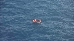 Radeau de sauvetage pris en photo par la Marine nationale française, le 28 septembre 2019 