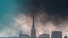 Le nuage de fumée à Rouen, le 26 septembre.