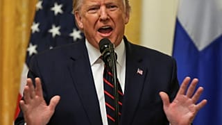 Trump lashes out at reporter over impeachment inquiry question