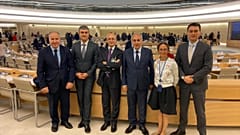 Emekli Büyükelçi Erdoğan İşcan (sol 3), BM İşkenceye Karşı Komite üyeliğine seçildi