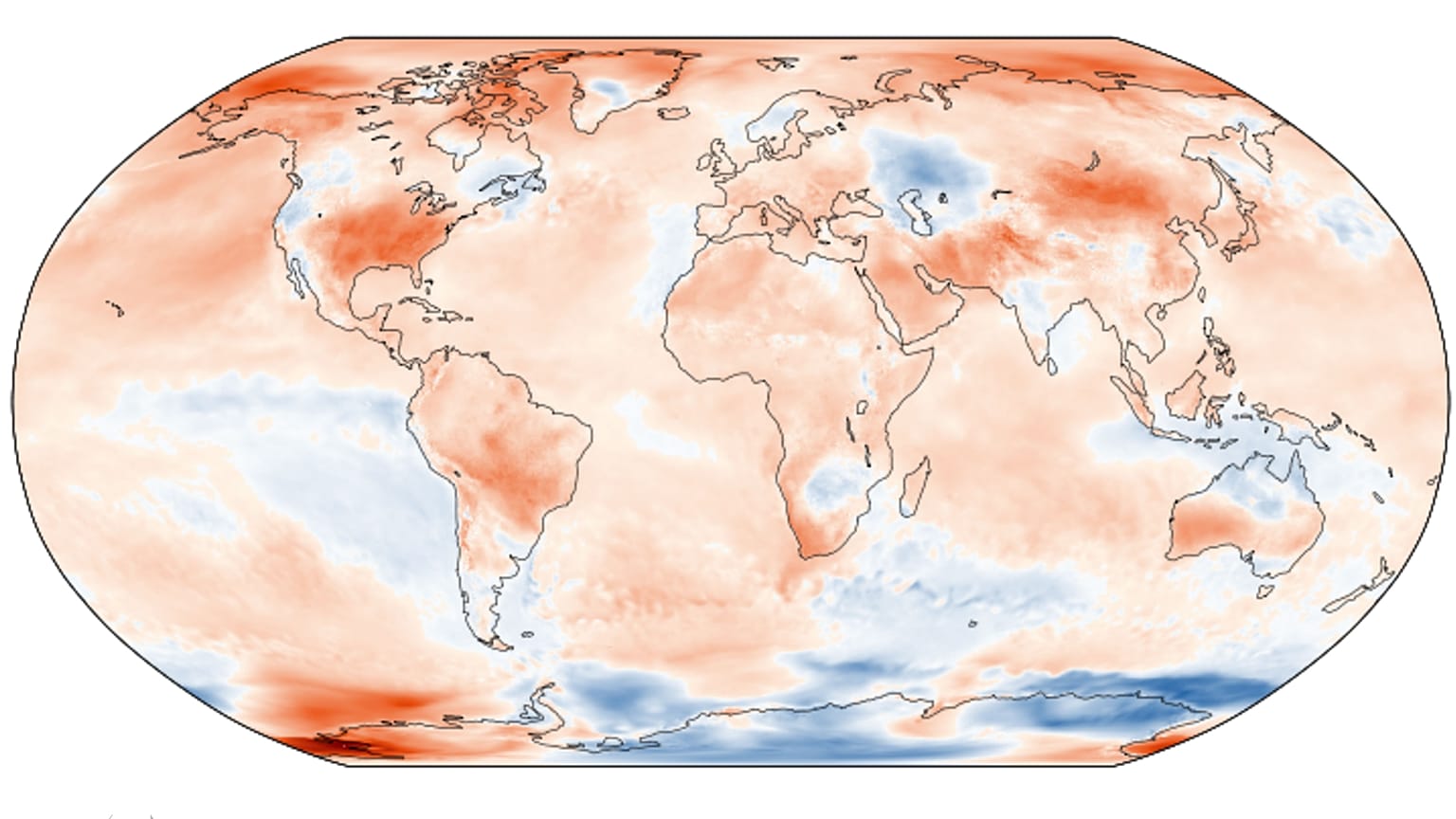 Anomalía de temperaturas respecto a la media en septiembre de 2019