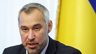 Ukraine's Prosecutor General Ruslan Ryaboshapka speaks during a news conference in Kiev, Ukraine October 4, 2019