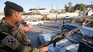Irak'ın başkenti Bağdat'ta bir kontrol noktası