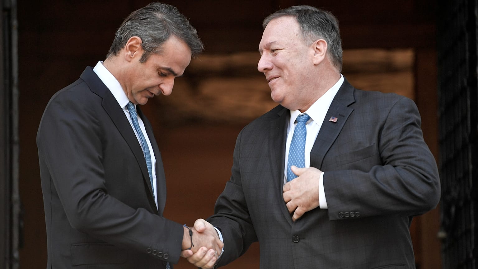 Yunanistan Başbakanı Kiriakos Miçotakis / ABD Dışişleri Bakanı Mike Pompeo / Atina