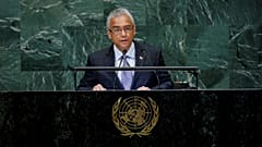 FILE PHOTO: Mauritius Prime Minister Pravind Kumar Jugnauth addresses the 73rd session of the United Nations General Assembly at U.N. headquarters in New York