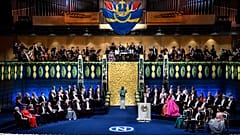 A 2018-as Nobel-díjak átadási ünnepsége a stockholmi hangversenyteremben 