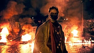 Un manifestante en una barricada a la entrada de la Universidad de los Andes. San Cristóbal, 28 de febrero de 2015