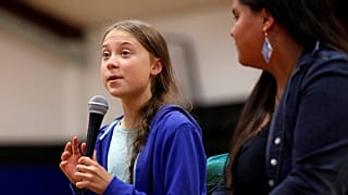 Climate change environmental activist Greta Thunberg in Pine Ridge, South Dakota, U.S. October 6, 2019.