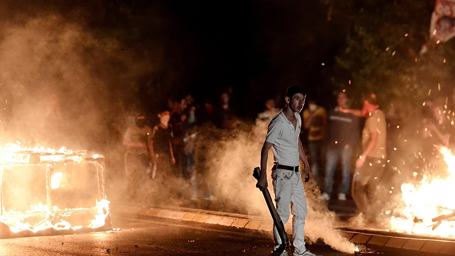 A protestor in Gezi Park, Istanbul June 2013.