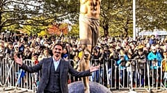 Ibra e la sua statua, a Malmö. 