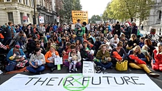 Breast and bottle feeding mothers take part in the Extinction Rebellion protest in London, Britain October 9, 2019