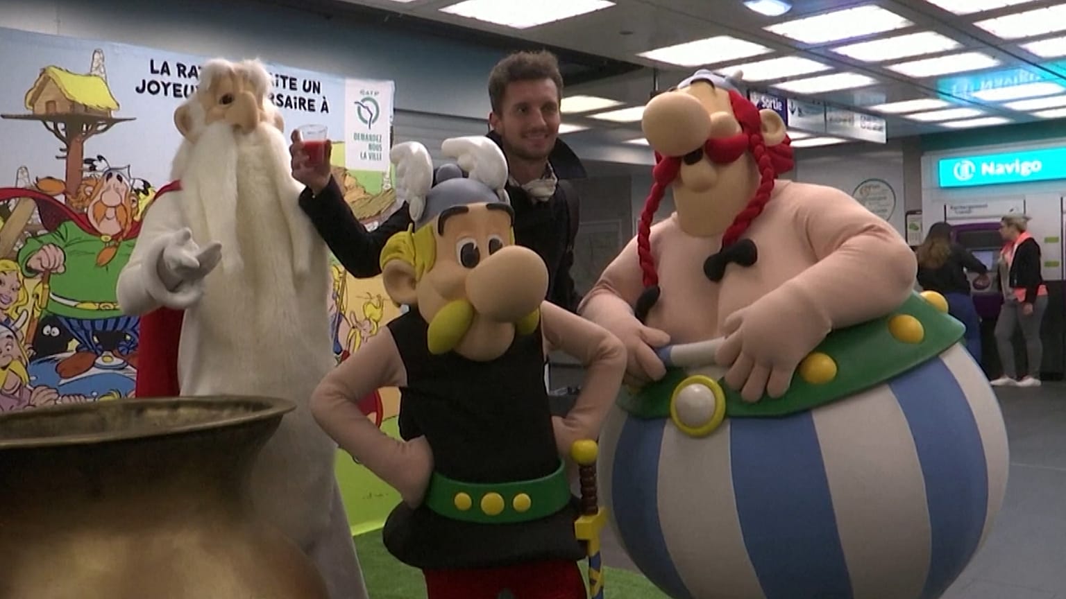Pariser Metro im Asterix-Stil
