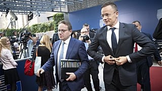 Macaristan Dışişleri Bakanı Peter Szijjarto ve AB Daimi Temsilcisi Oliver Varhelyi