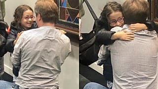 Richard Ratcliffe and his daughter Gabrielle are reunited on october 10, 2019.