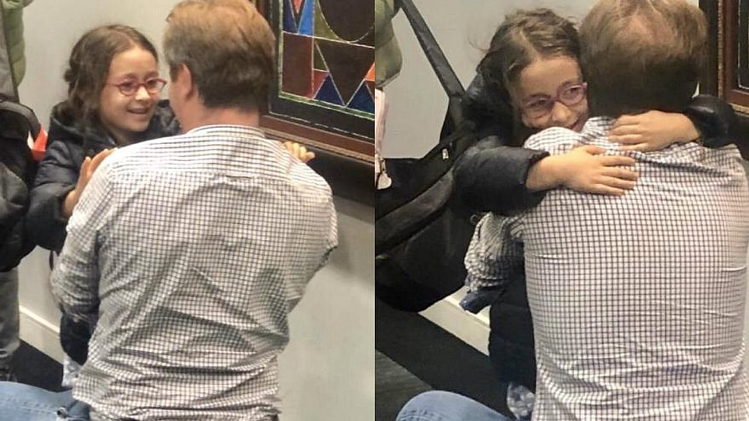 Richard Ratcliffe und seine Tochter Gabrielle am 10. Oktober 2019 - wieder vereint.
