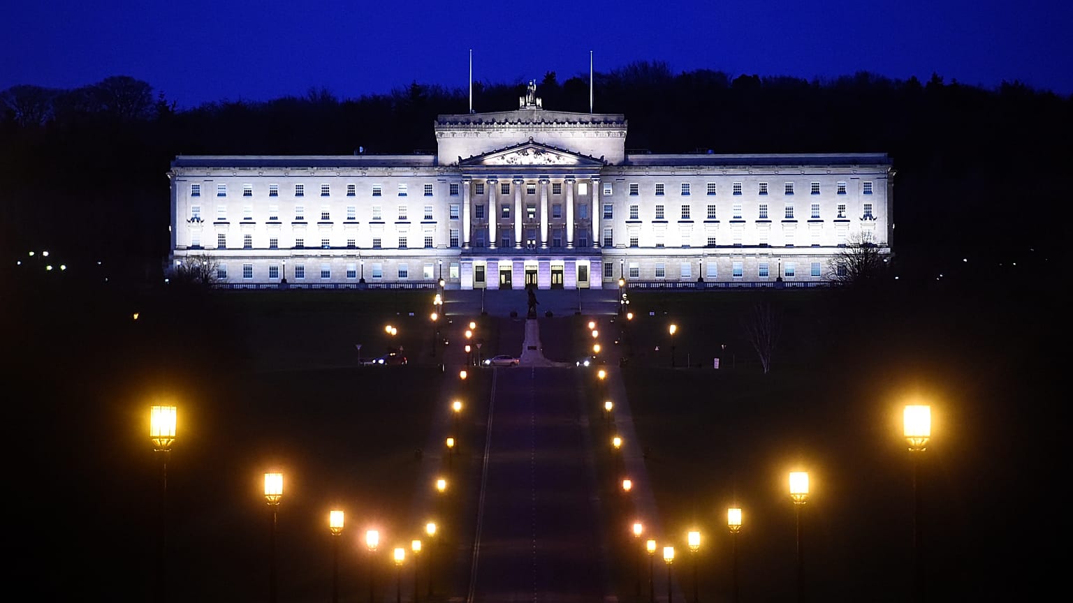 Parliament buildings known as Stormont in Belfast, Northern Ireland, UK