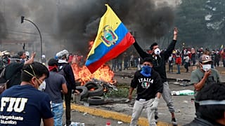 Scontri per le strade di Quito, la capitale dell'Ecuador. (12.10.2019). 