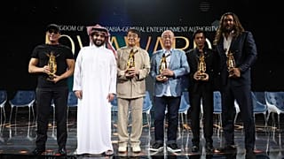 جاكي شان بصحبة تركي آل شيخ وفان دام وخان وموموا بعد تكريمهم