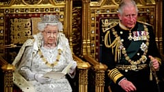 Britain's Queen Elizabeth delivers the Queen's Speech during the State Opening of Parliament in London