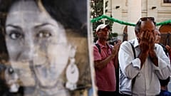 Protest and vigil marking twenty-one months since the assassination of anti-corruption journalist Daphne Caruana Galizia, in Valletta