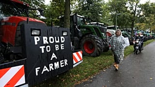 Фермеры Нидерландов протестуют на тракторах