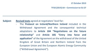 Brexit: eliminato il "Backstop", i dettagli del nuovo accordo