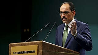 Cumhurbaşkanlığı Sözcüsü İbrahim Kalın, düzenlediği basın toplantısında açıklamalarda bulundu. ( Erçin Top - Anadolu Ajansı )