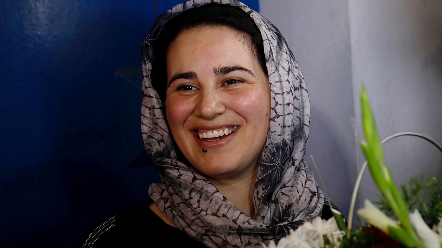Hajar Raissouni, à sa sortie de prison. Rabat, le 16/10/2019